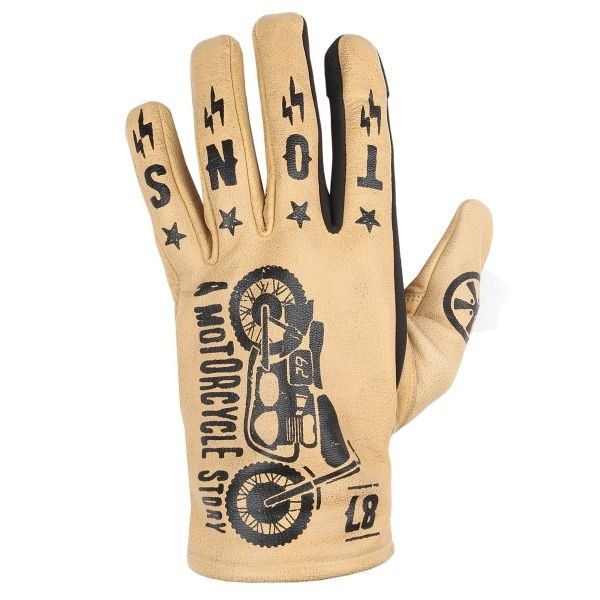 gants moto helstons kustom summer beige s6