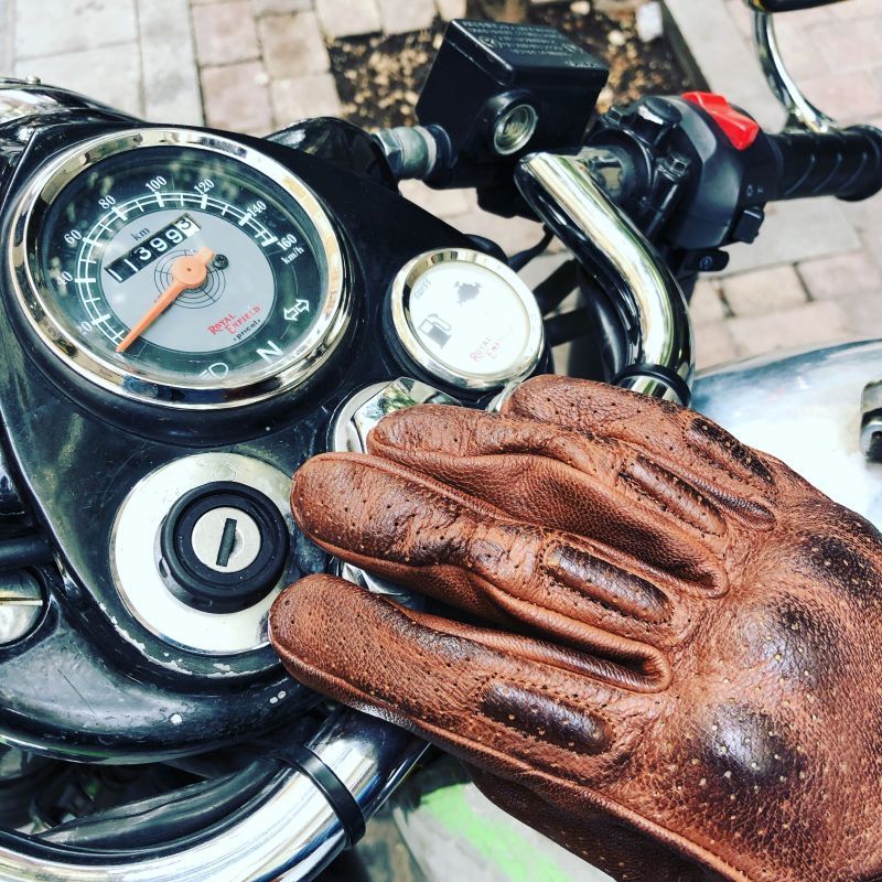 Guantes para moto de verano Hombre OVERLAP CANONBALL Camel