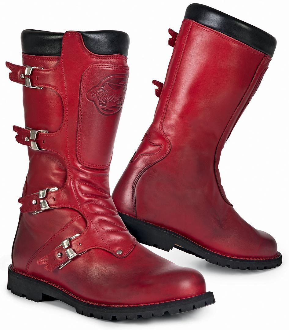 BOTA STYL MARTIN MODELO CONTINENTAL ROJO MOTO