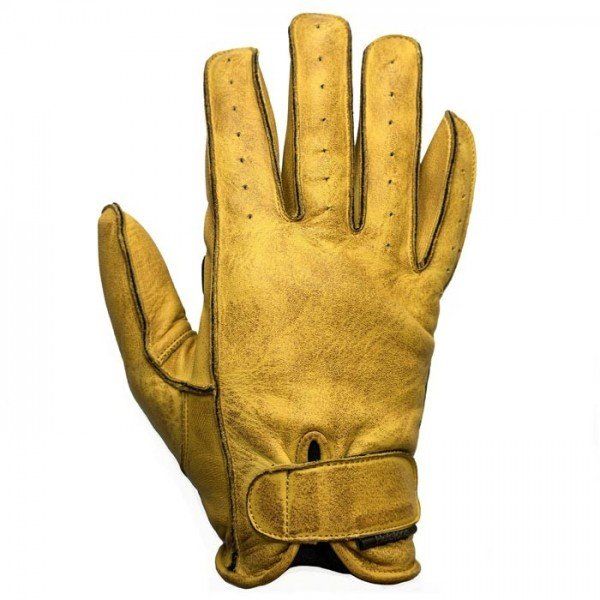 guantes cuero moto helstons hiro gold noir